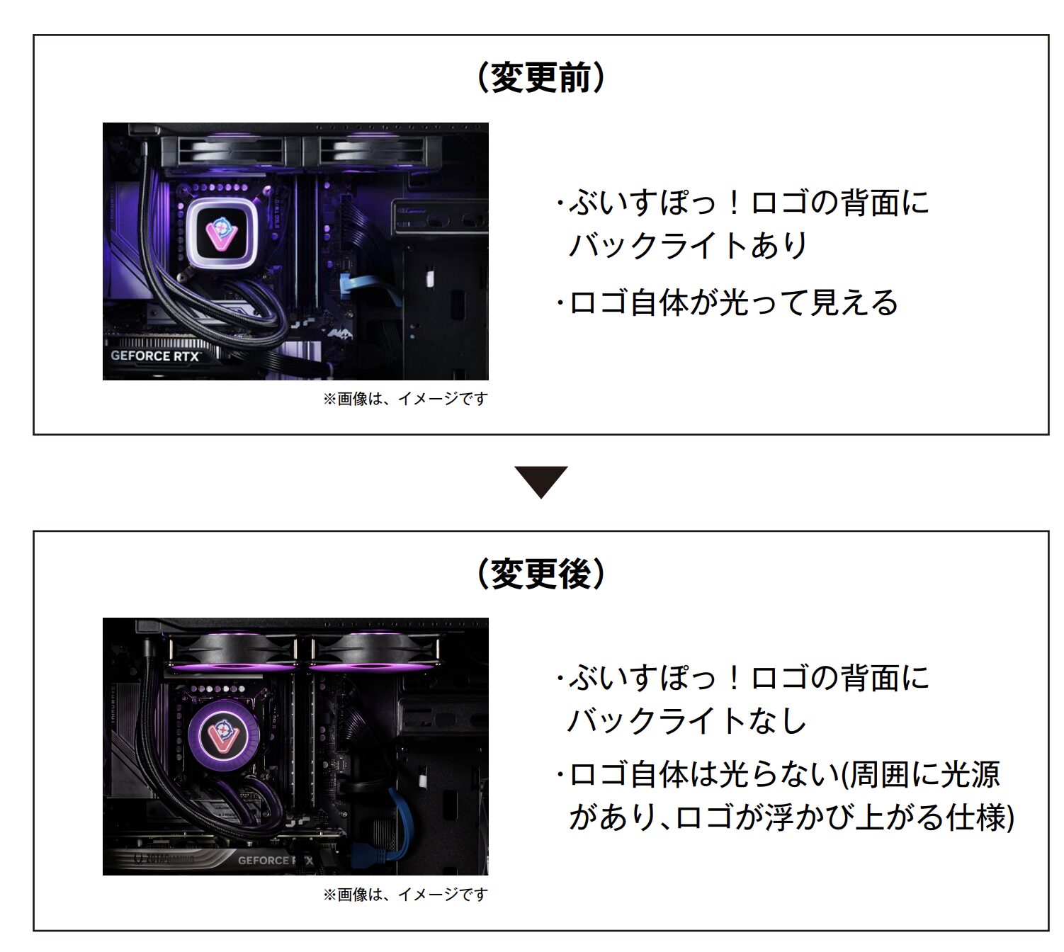 ぶいすぽガレリア再販時の変更点