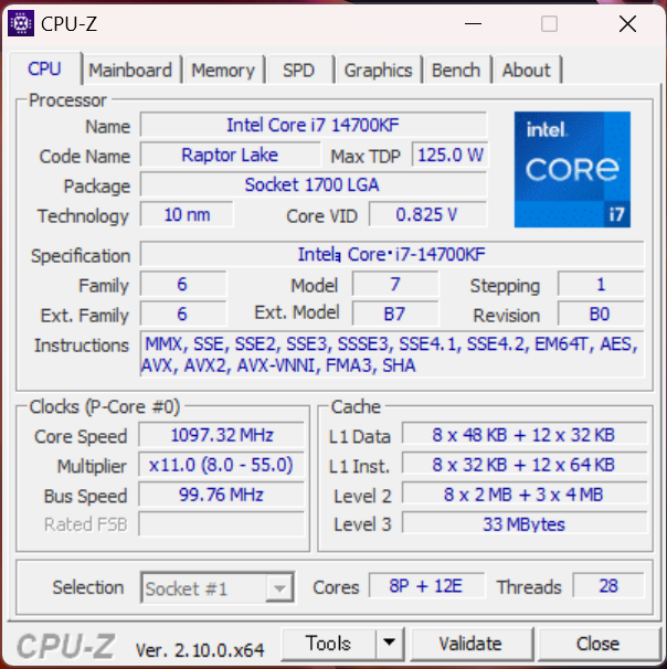 ジーチューンCPU-Z